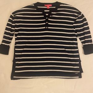 Lily Pulitzer small navy and white striped sweater